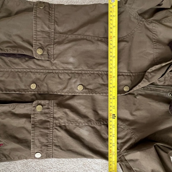 Jack Wills Sage Green Brown Collar Snaps And Zip Pockets Women Jacket  Coat Sz 2 - Picture 6 of 15